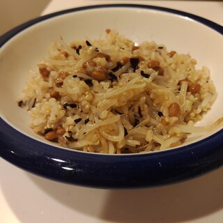 玄米と納豆の香ばしチャーハン
